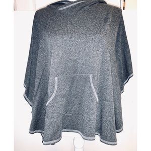 Red Haute grey poncho